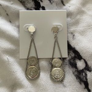 Silver dangle earrings
